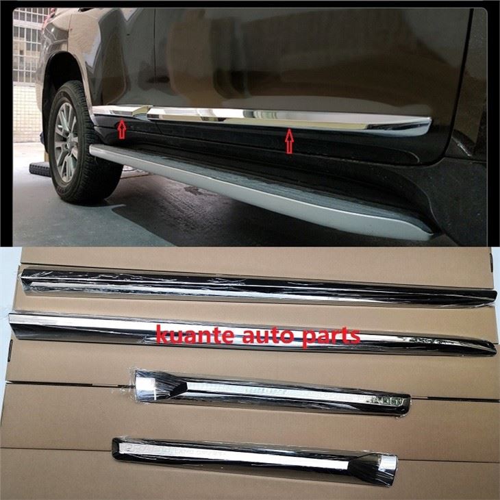 Auto body trim parts chrome side doors molding trim for Toyota Prado 2010-2018